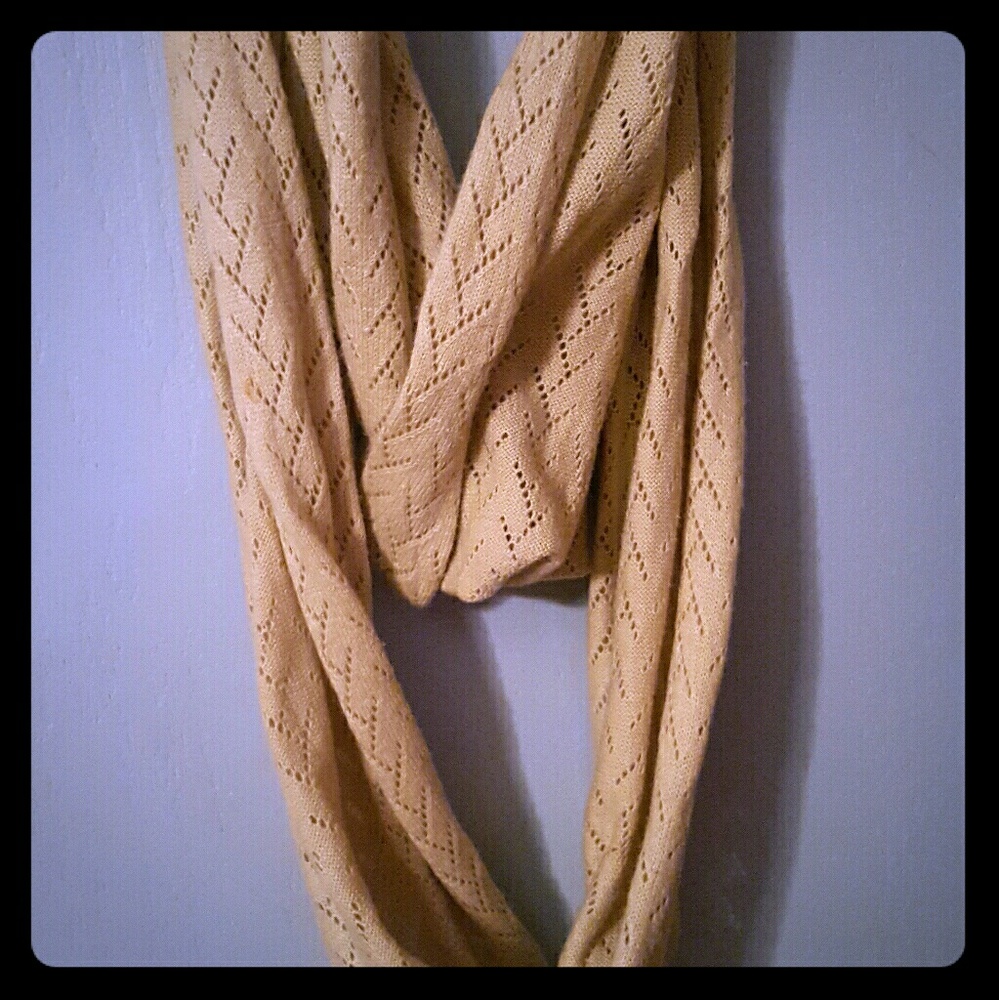 Beige infinity scarf