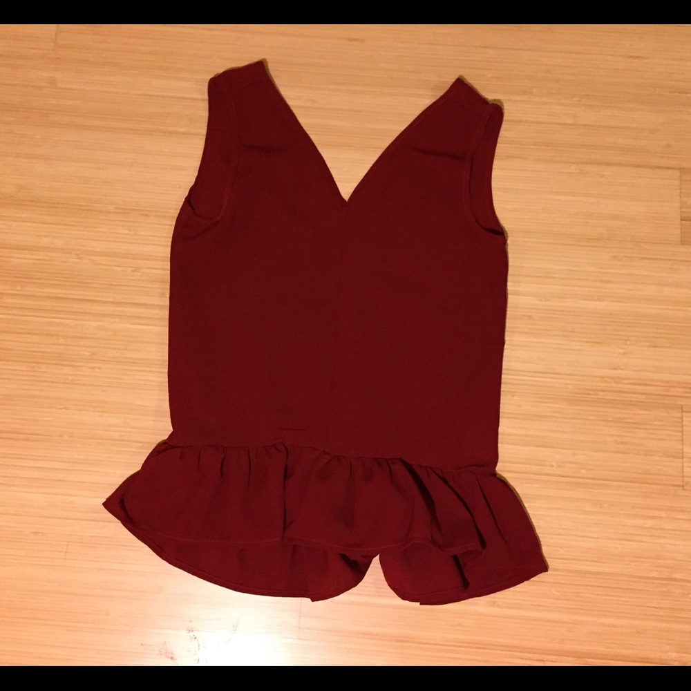 Dressy Red Peplum Tank