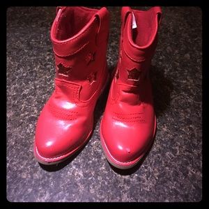🇺🇸🇺🇸Gymboree 🇺🇸Red Glittery Star Boots Sz 6