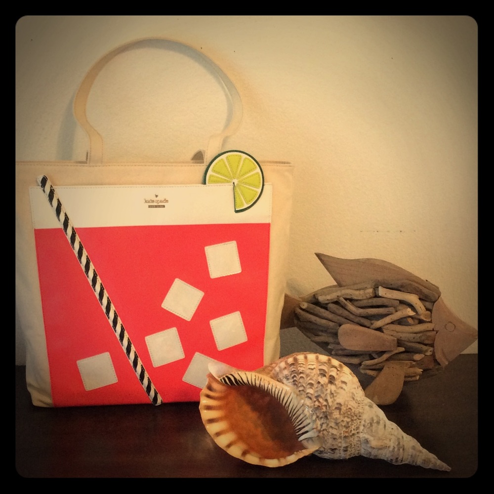 Kate Spade "breathe of fresh air" canvas tote