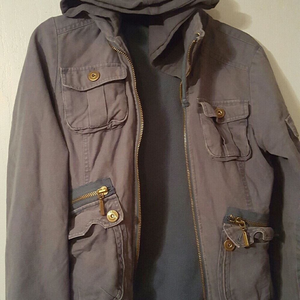 Blue washed denim jacket