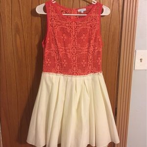 Pink and cream dress