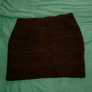 Knit mini skirt
