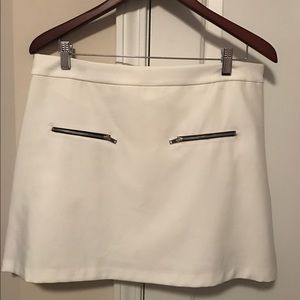white zara basic skirt