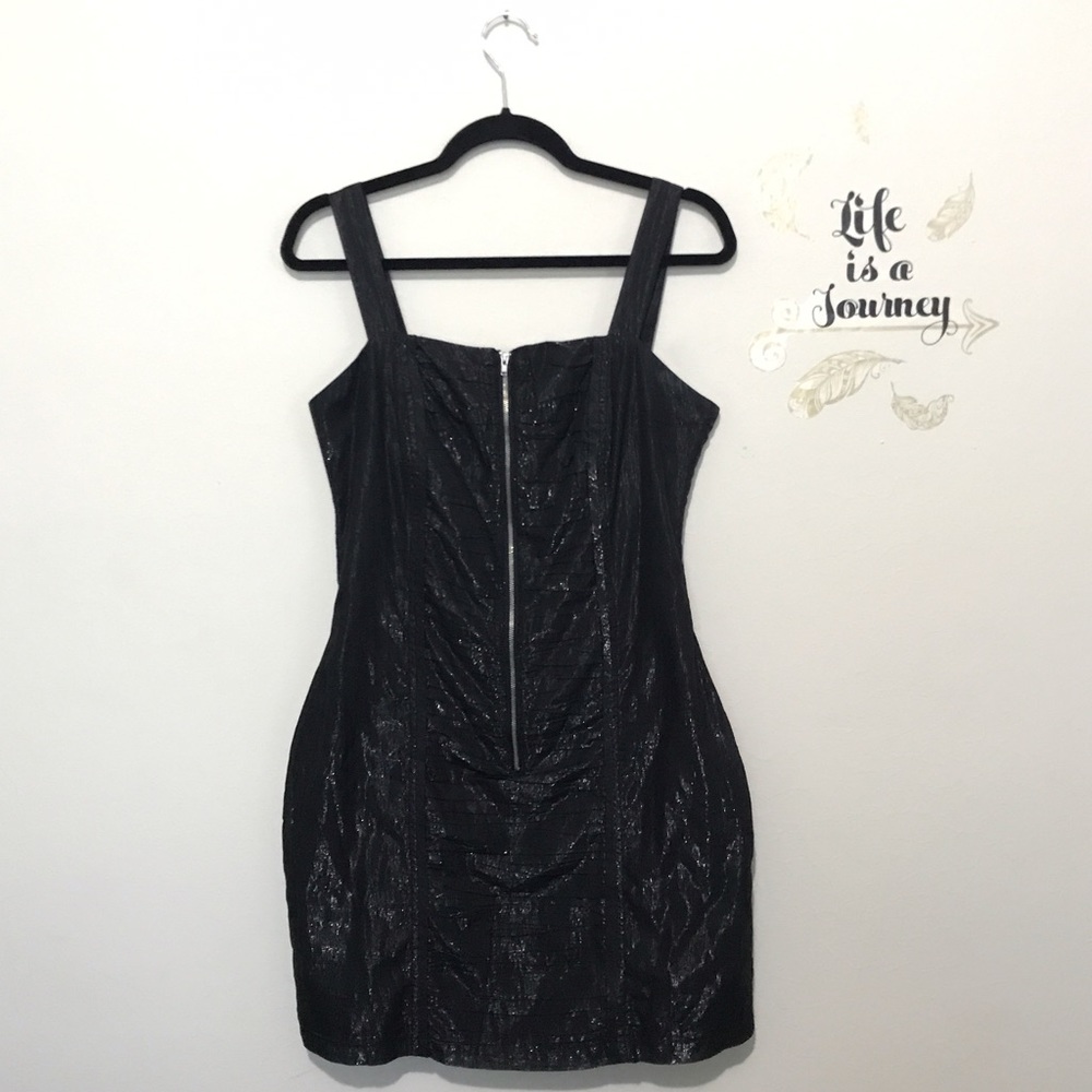 Walter by Walter Baker Metallic Pleated Dress