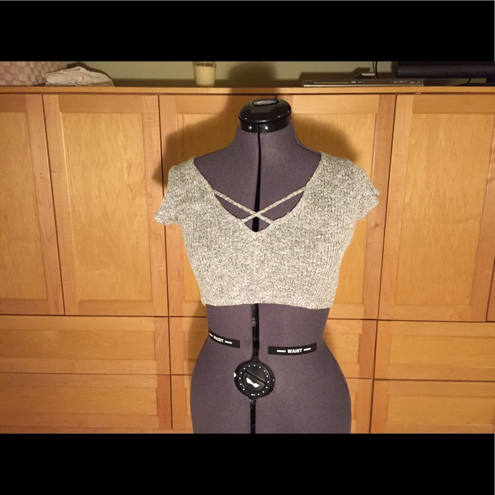 Heathered Grey Crop Top