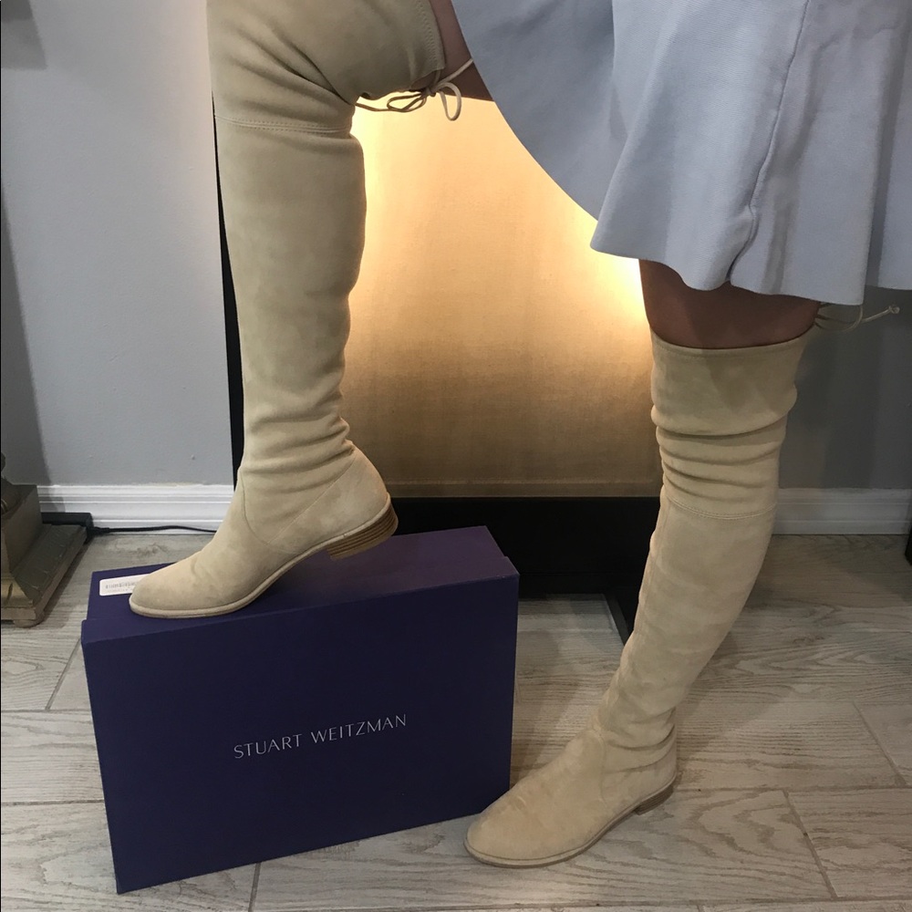 Stuart Weitzman Buff Suede lowland thigh highs