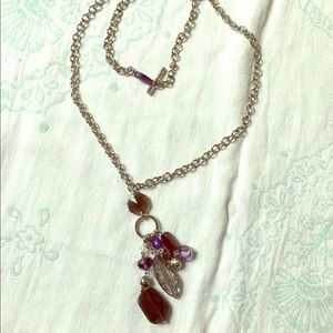 Lia Sophia silver chain with multiple charms