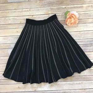 Lapis Wool Blend Sweater Skirt Black & Gray