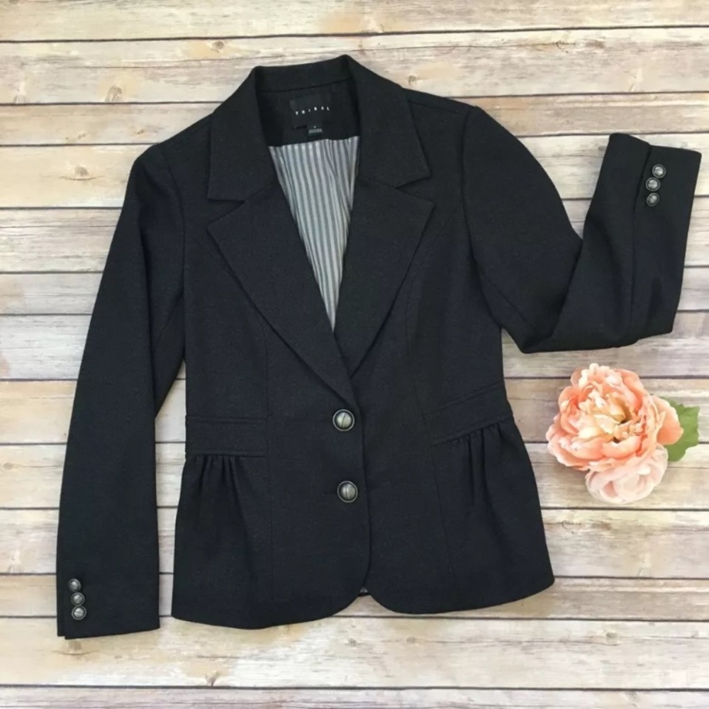 Tribal Brand Fitted Charcoal Jacket