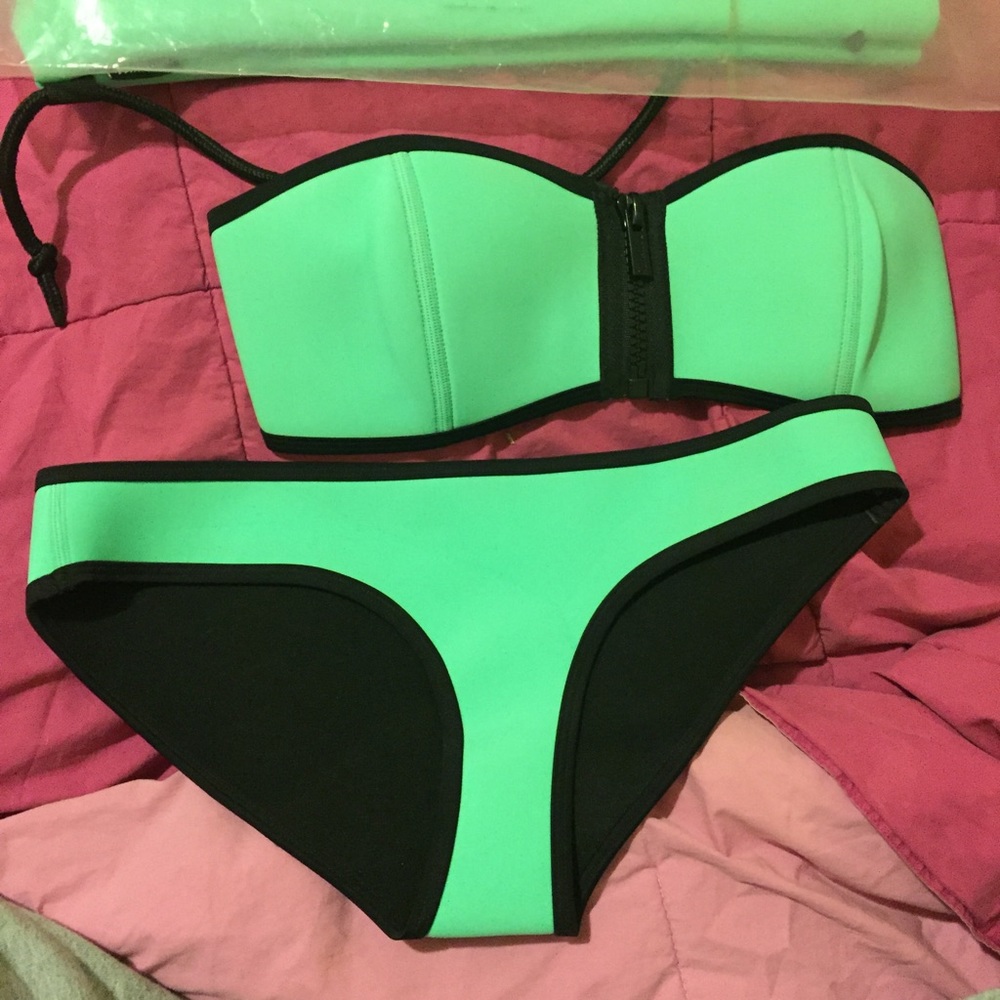 Mint Strapless Triangl Swim suit