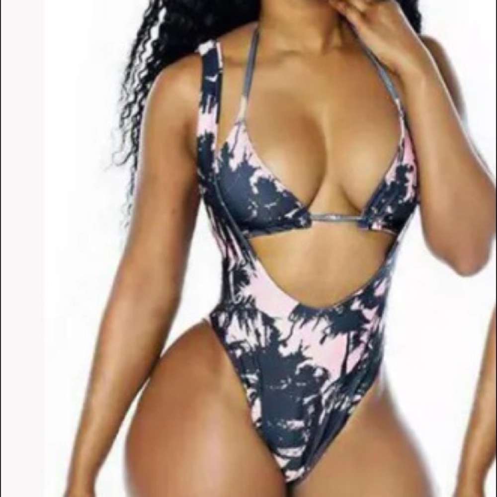 *SOLD* Two piece monokini swimsuit