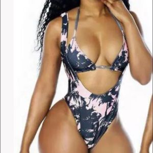*SOLD* Two piece monokini swimsuit
