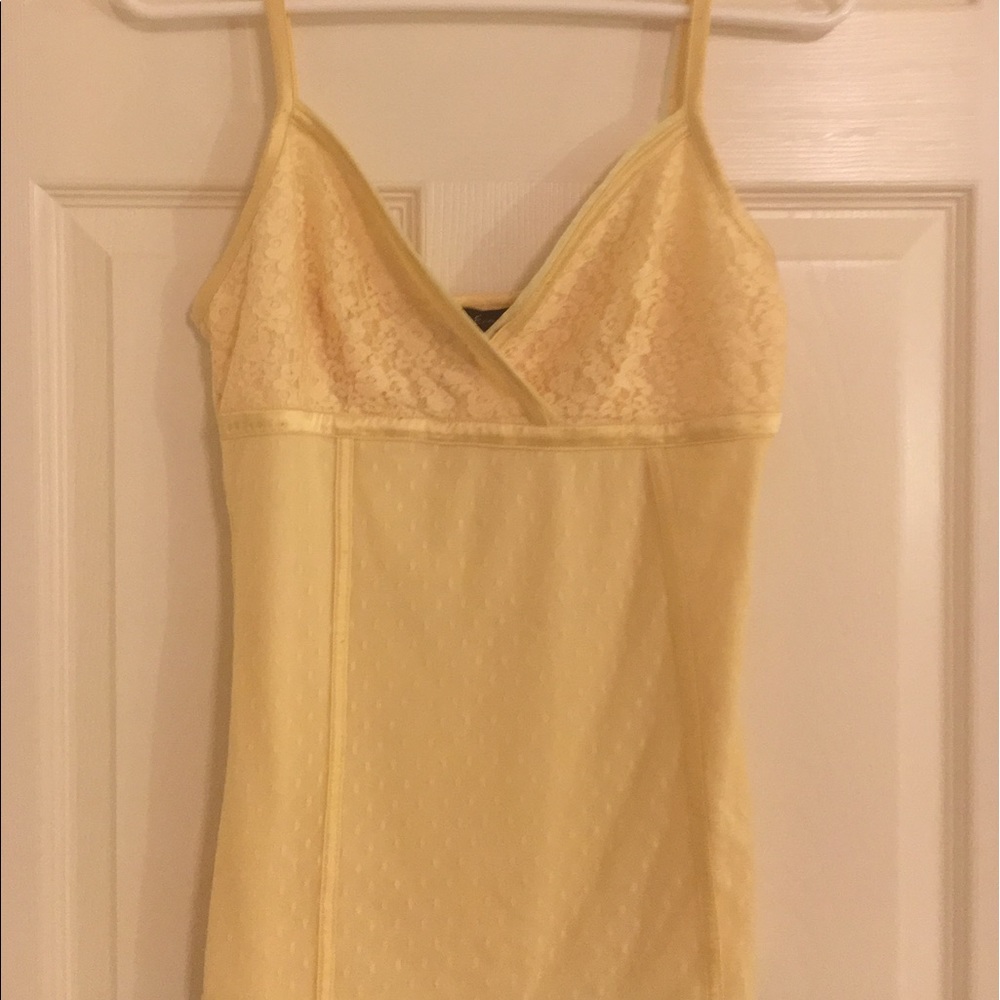 Pretty yellow lace tank