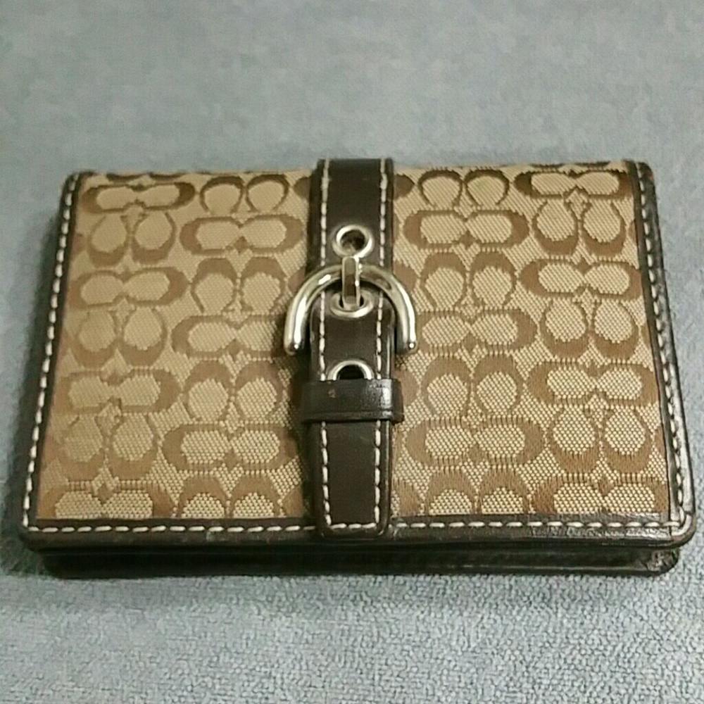 Brown coach card holder