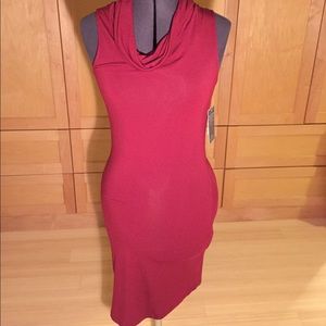 Bodycon Swoop Neck Midi Dress