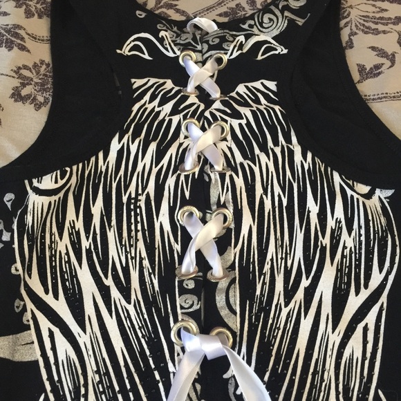 Lace-up Racerback Tank - Picture 2 of 3