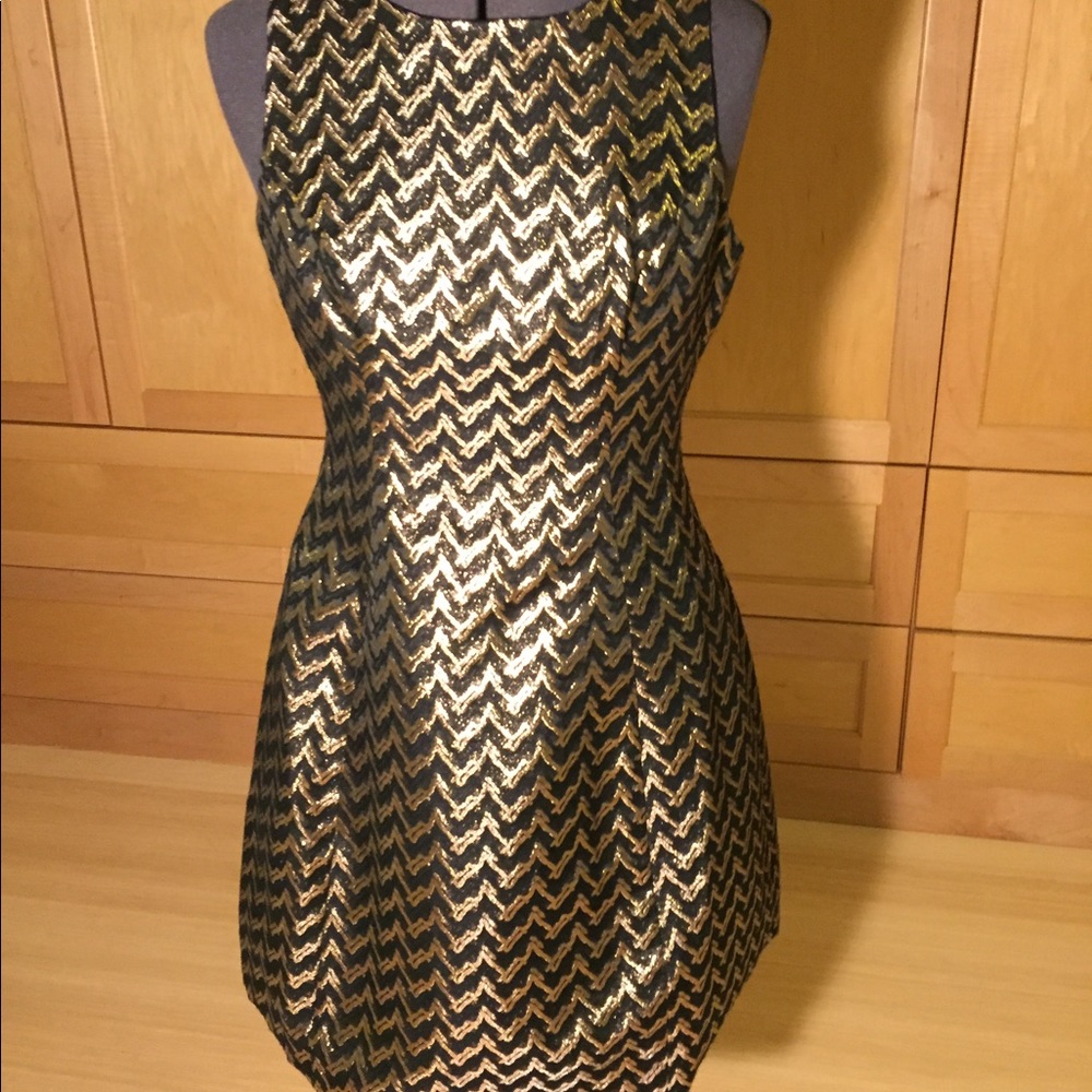 Mini Gold and Black Dress