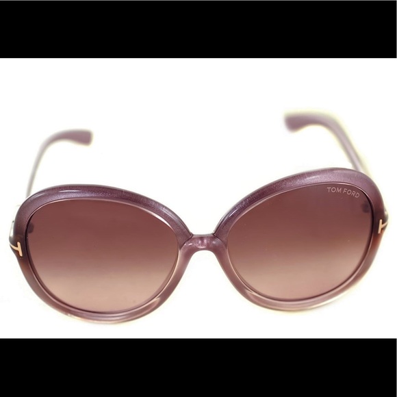 Tom Ford Purple Glitter Framed Oval Sunglasses
