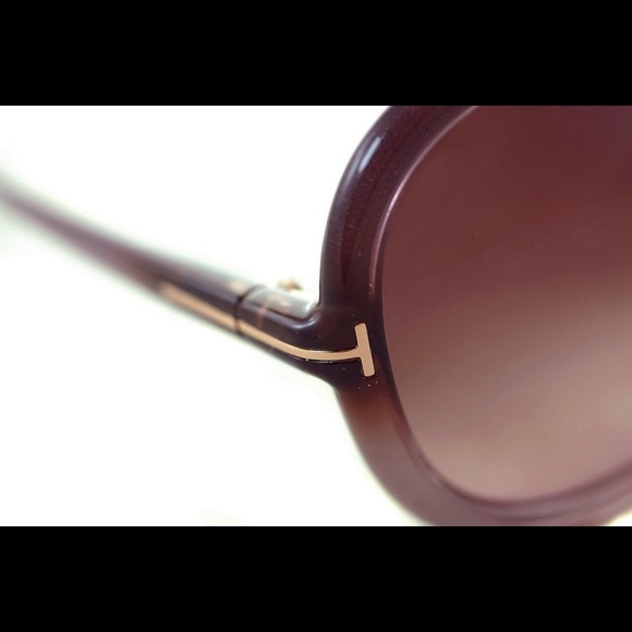 Tom Ford Purple Glitter Framed Oval Sunglasses main image 6