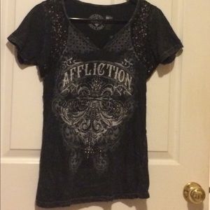 Affliction Sequin T shirt