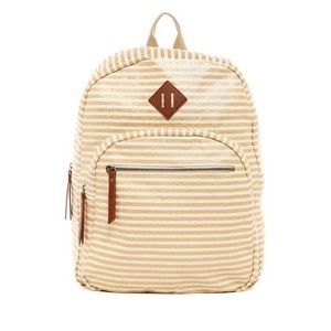 Madden Girl Gold Striped Backpack