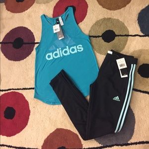 NWT ADIDAS TANK & SWEATS SET