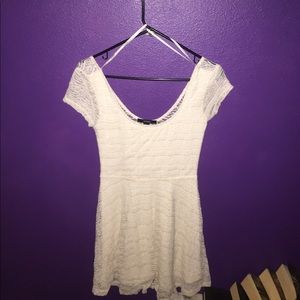 White lace skater dress