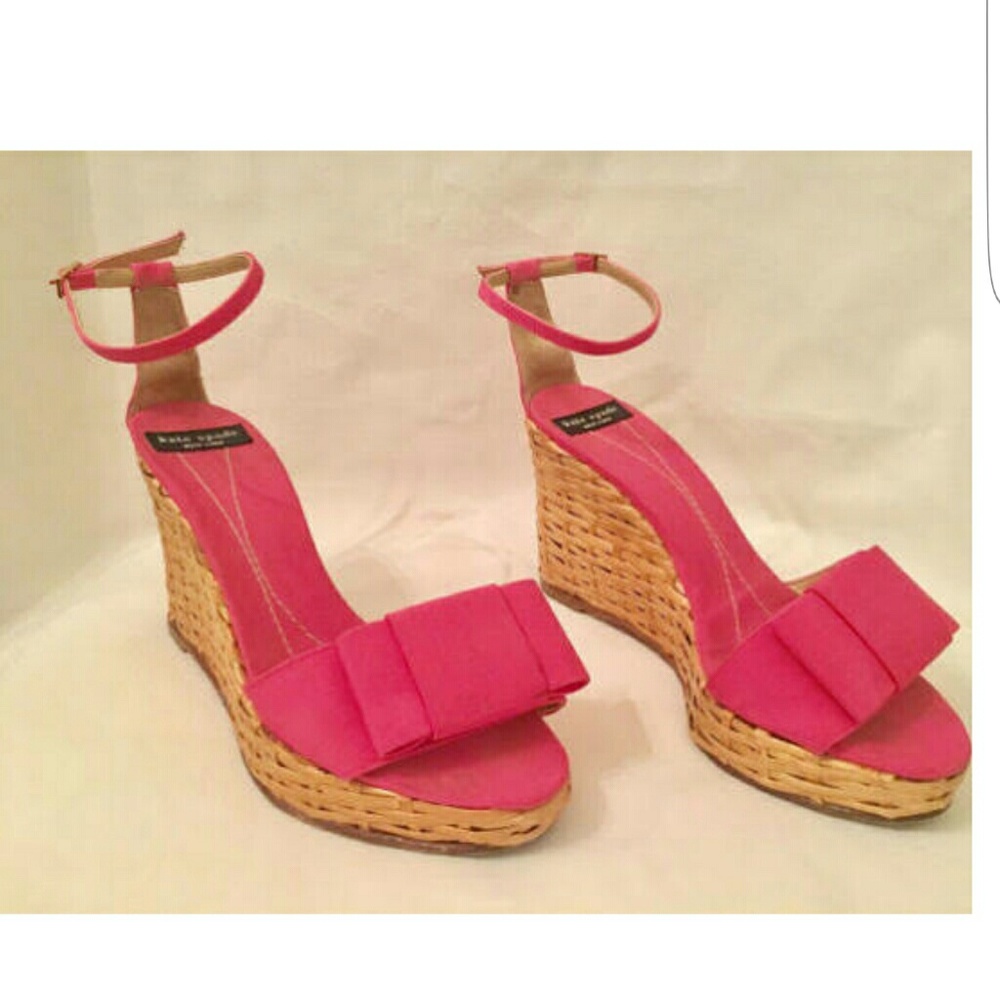 Kate Spade bow  wedges