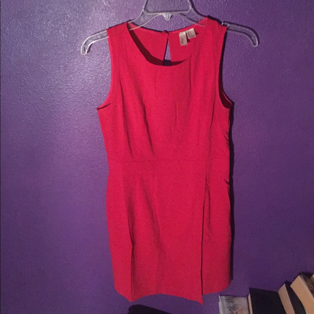 Bright red dress