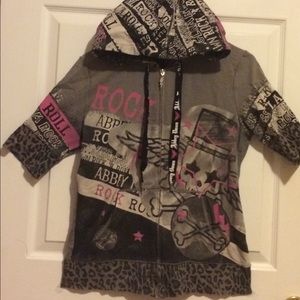 Punk rock junior shirt sleeves zip up!