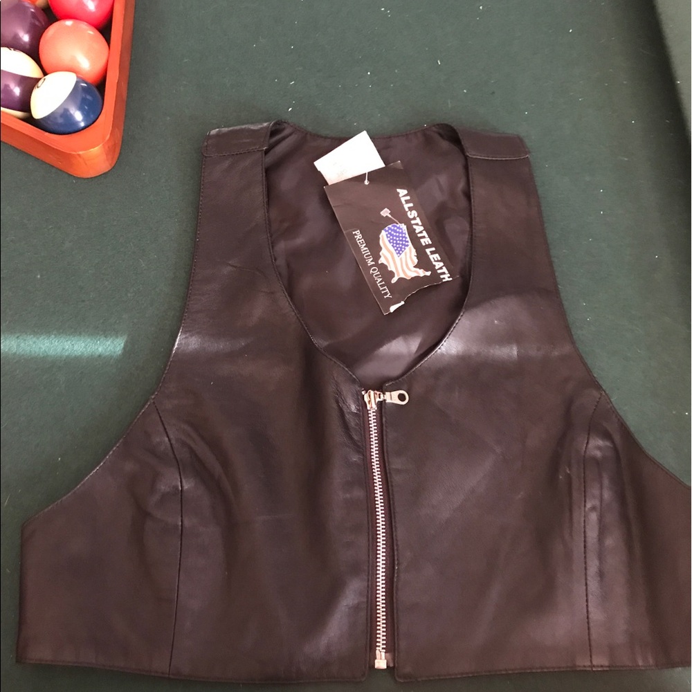 Ladies leather vest