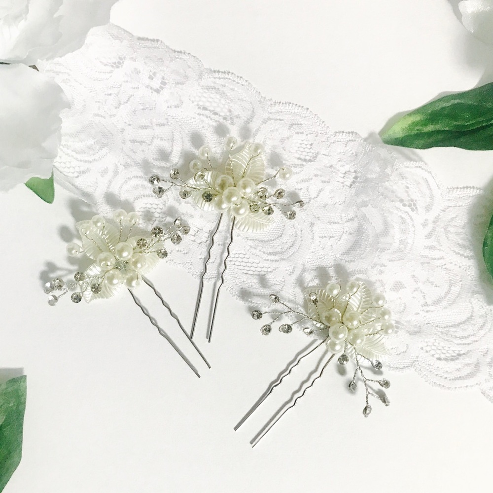 Bridal hairpiece,bride hair accessory,bridal pins