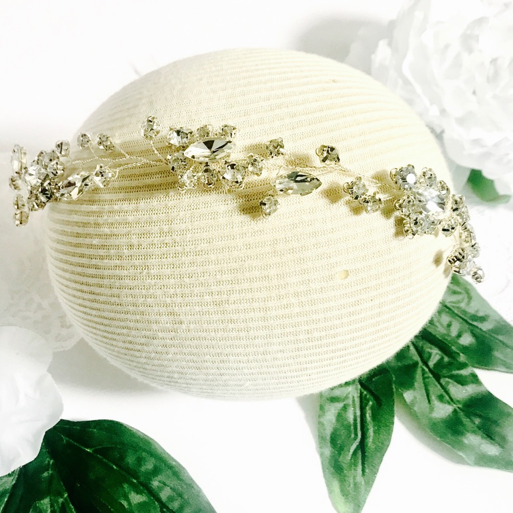 Bridal beaded headband, Swarovski  headband,bridal