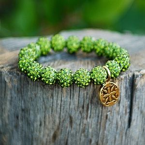 Bright Green Rustic Cuff