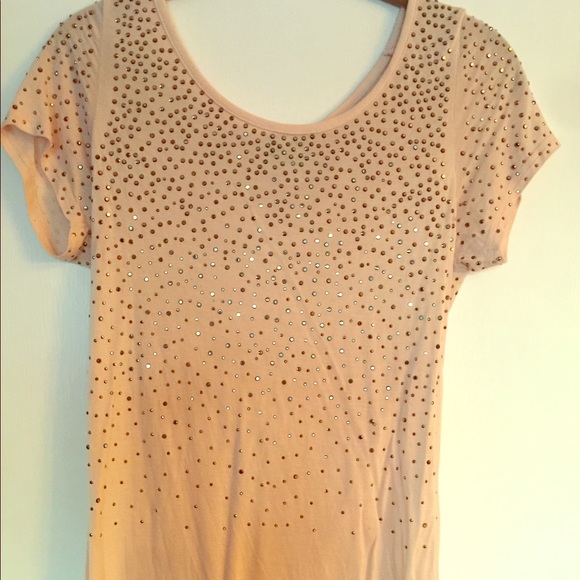 1971 Reiss ombré rhinestone Tee - Picture 1 of 3