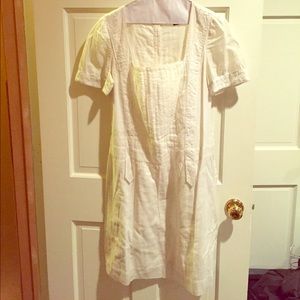Anthropologie vintage white dress