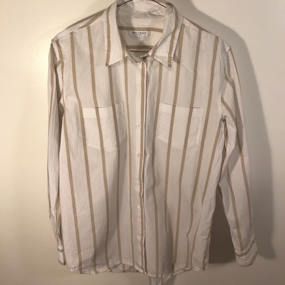 Long sleeve buttoned up stripped Equipment shirt