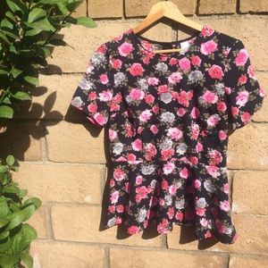Floral Peplum Blouse