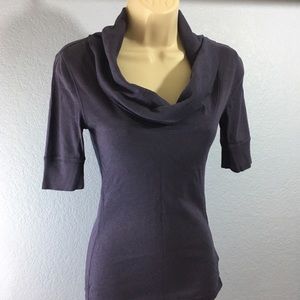 Purple cowl tee