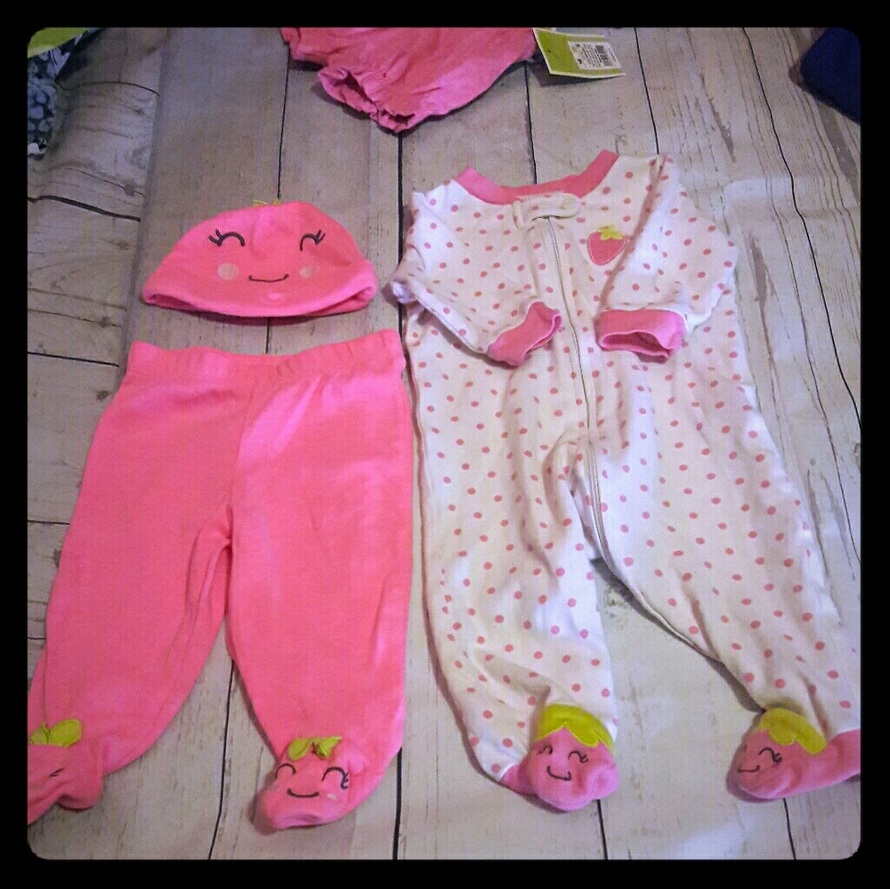 Bundle Baby Girls 3 Month Onesie Footed Pants