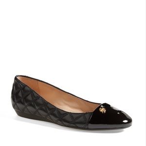 tory burch quilted flats black