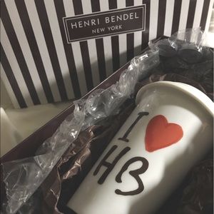 Henri Bendel Travel Mug, "I Heart HB", New w/ Box