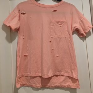 Pink Distressed Shirt