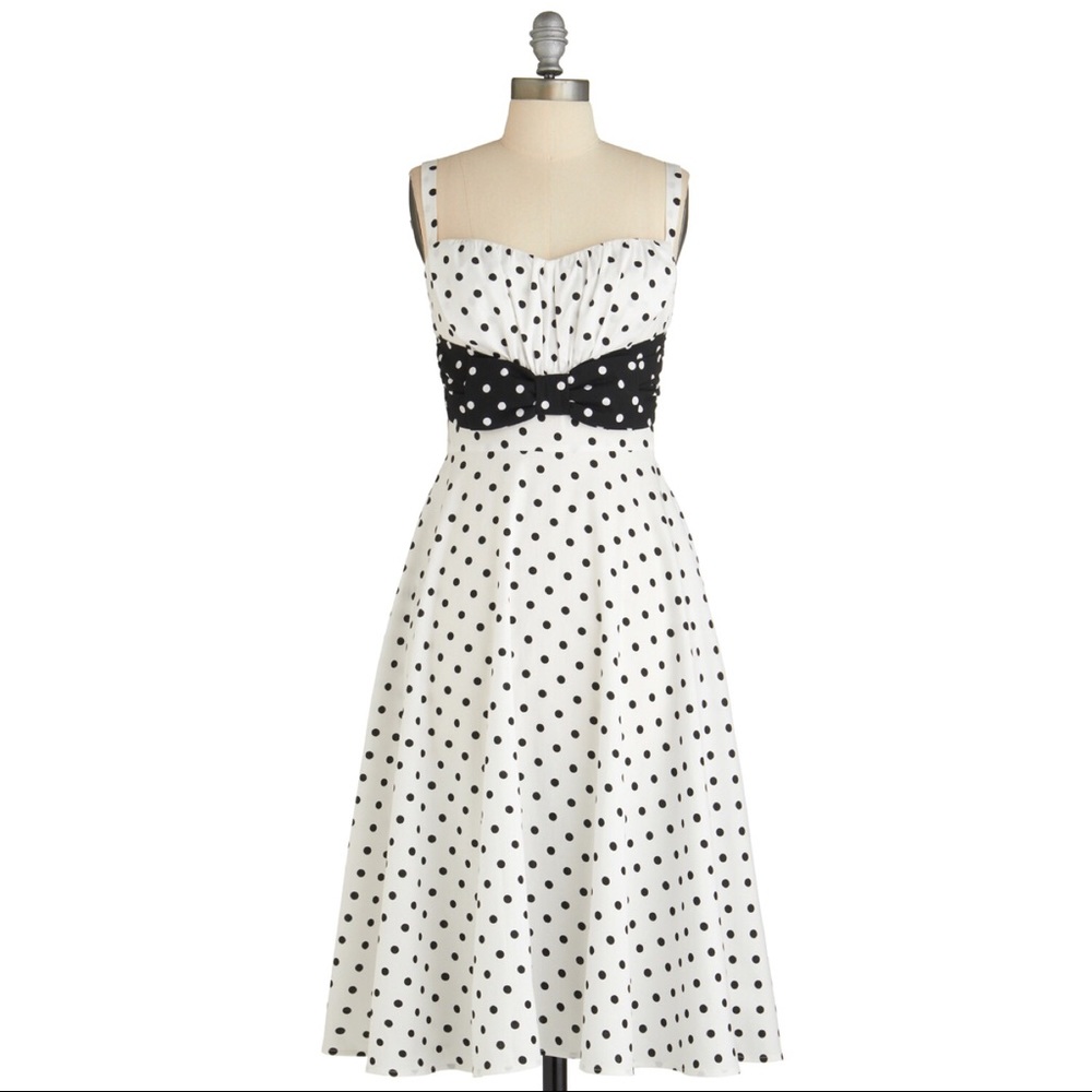 Stop staring polka dot swing dress