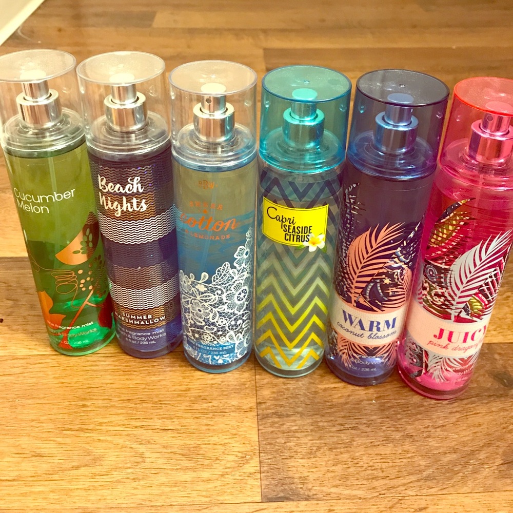 6 Like New Bath & Body Works Body mists