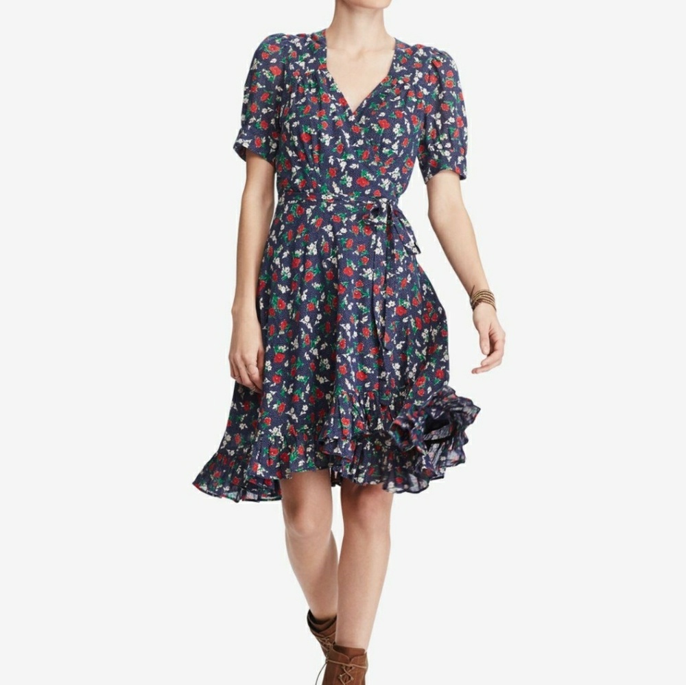 Demin & Supply floral wrap dress