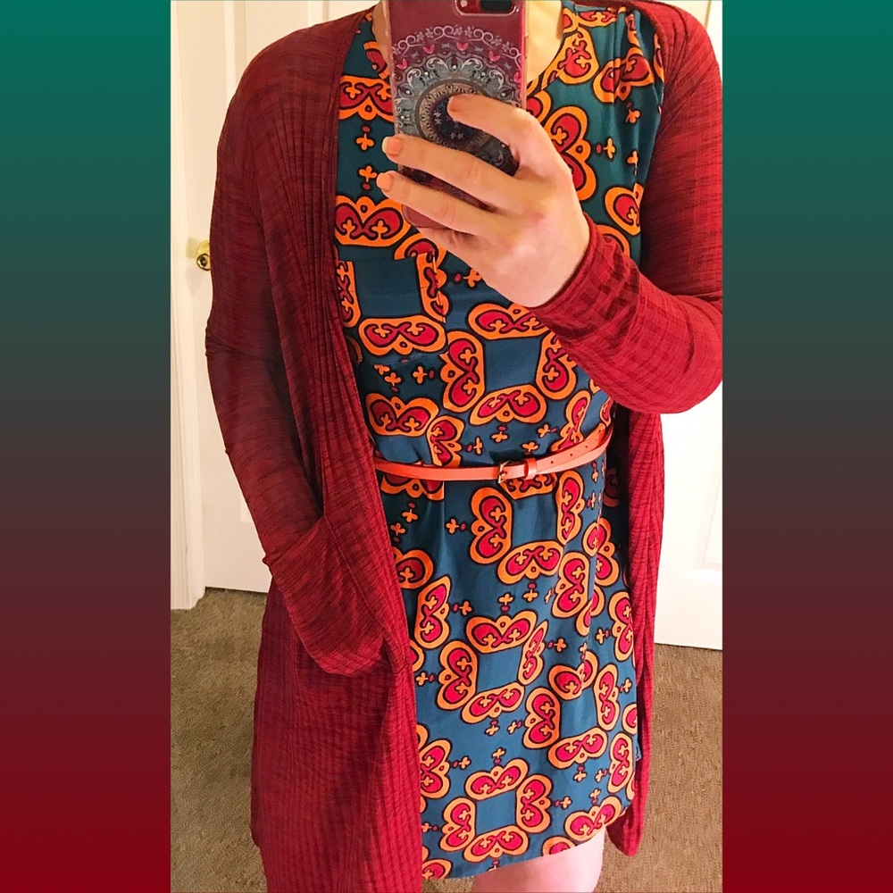 LuLaRoe S Crown Carly Dress legging Material 👸🏻