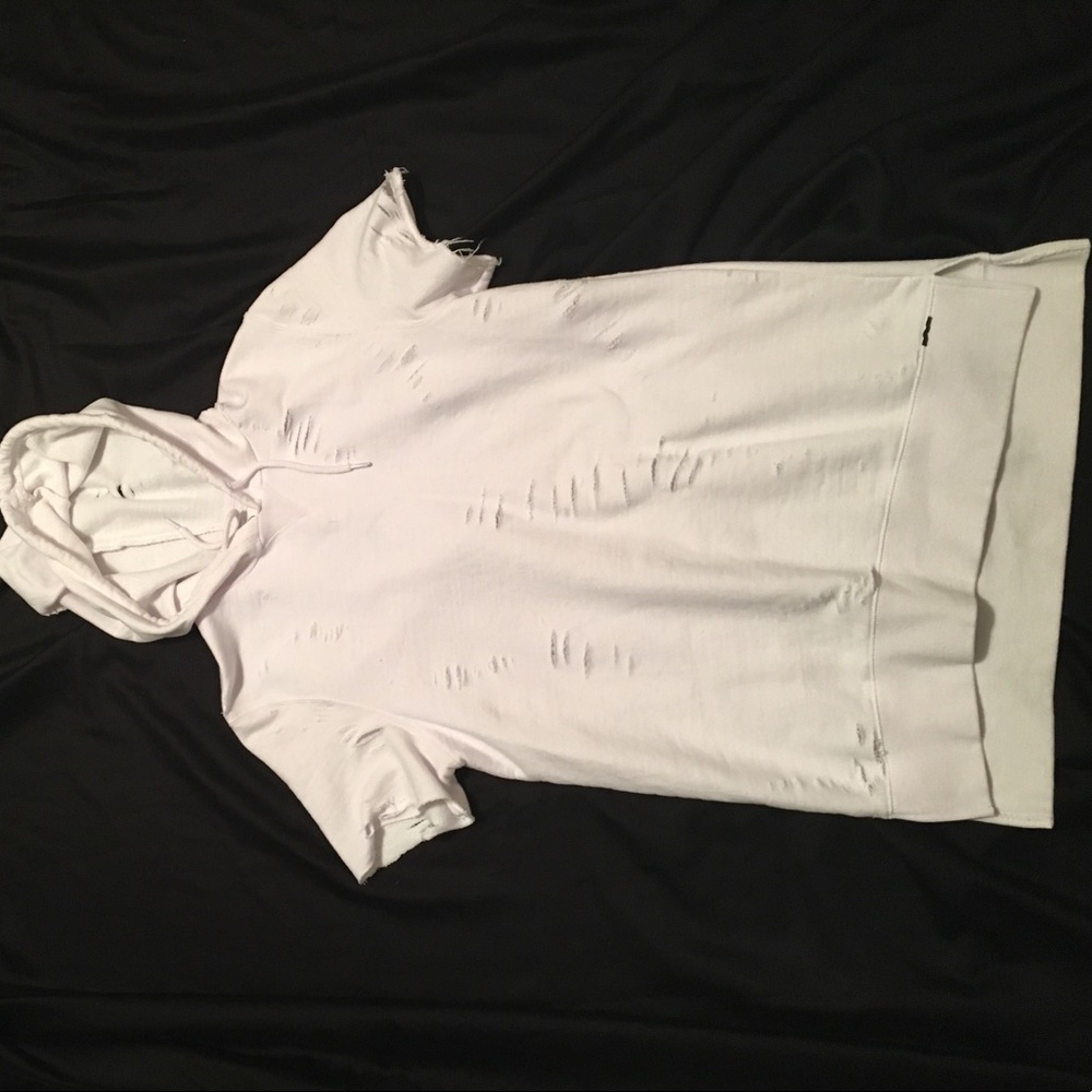 On the byas medium custom torn hoodie