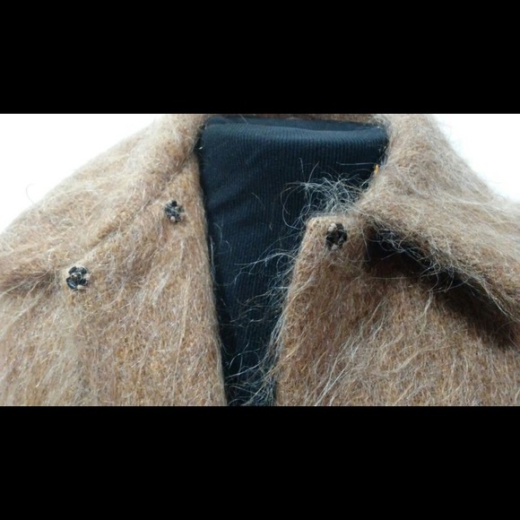 OSFM 1980s Heavy Hooded Wool Cape Black Winter Cloak Wool Hood Thick